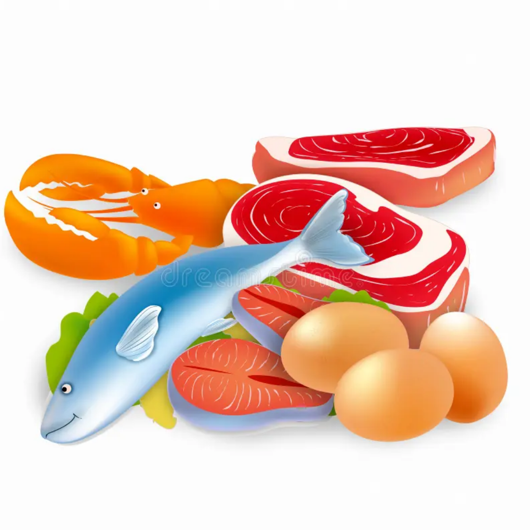 Egg, Meat & Seafood